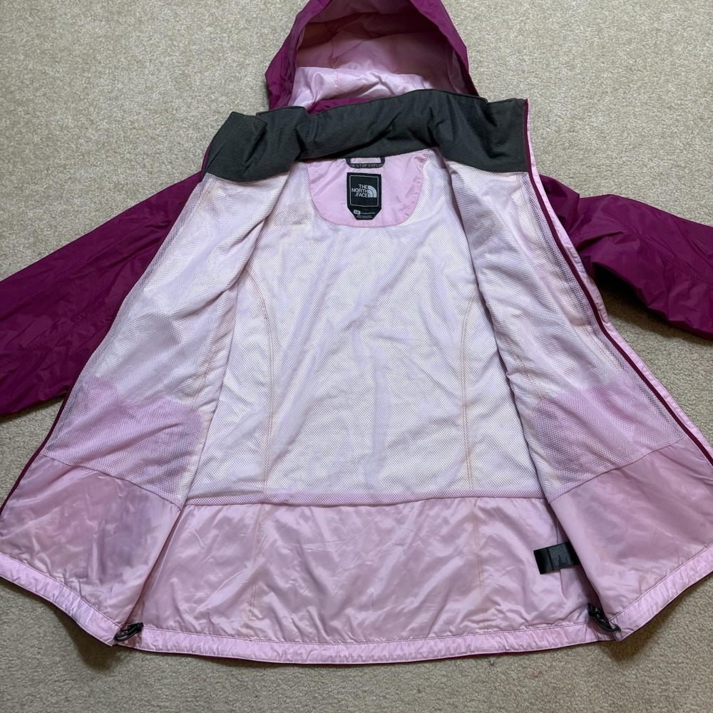 The North Face Jacket Womens Large Purple HyVent Hooded Waterproof Rain Shell - Picture 7 of 16